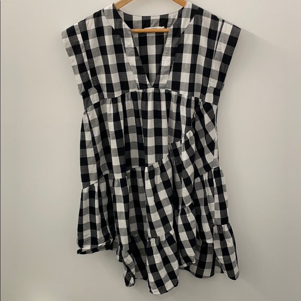 Black and white Gingham print dress